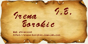Irena Borokić vizit kartica